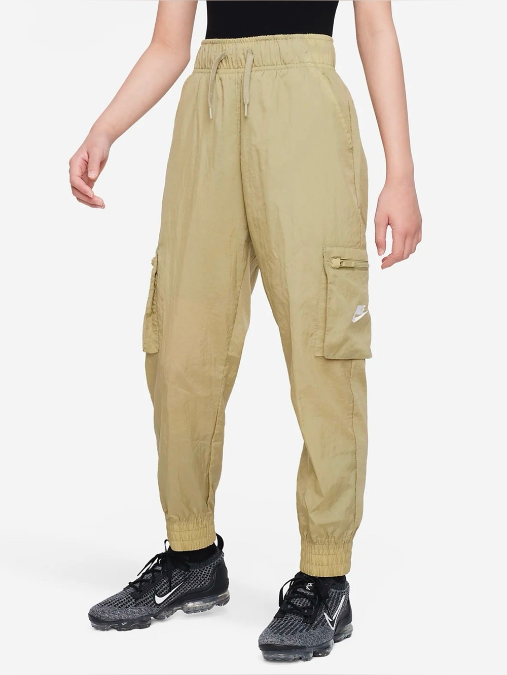 Nike Sportswear Big Kids' (Girls') Woven Cargo Pants DD6285-276 Olive Size XL